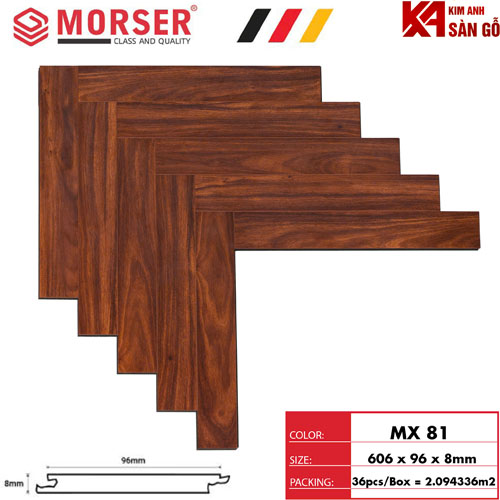 Sàn Gỗ Xương Cá Morser 8mm MX-81